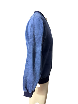 Vintage 70's men's blue velour shirt M Campus