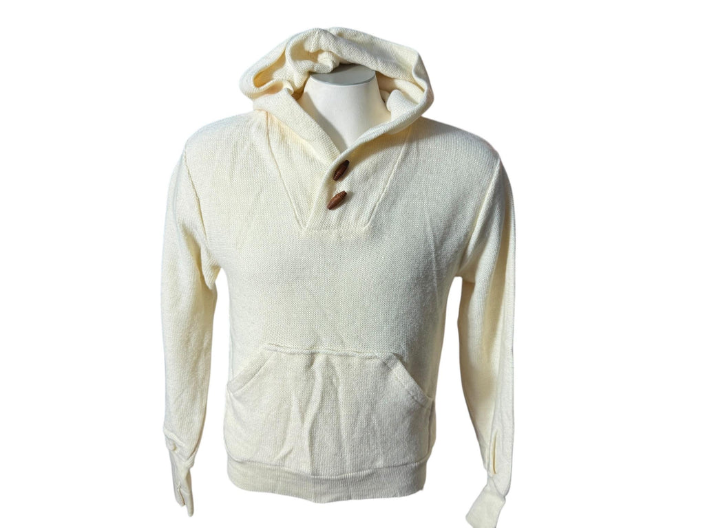 Vintage 70's men's hooded pullover sweater M