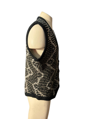 Vintage men's 80's sweater vest M Hoopla