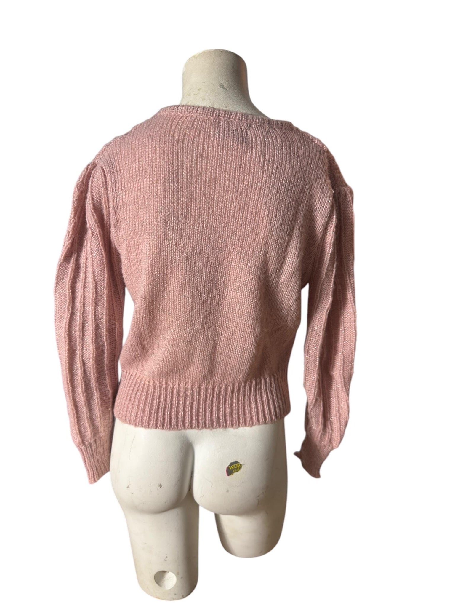 Vintage 70's pink metallic sweater M Ginenne