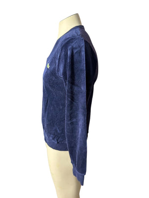 Vintage men's blue velour v neck top M Izod