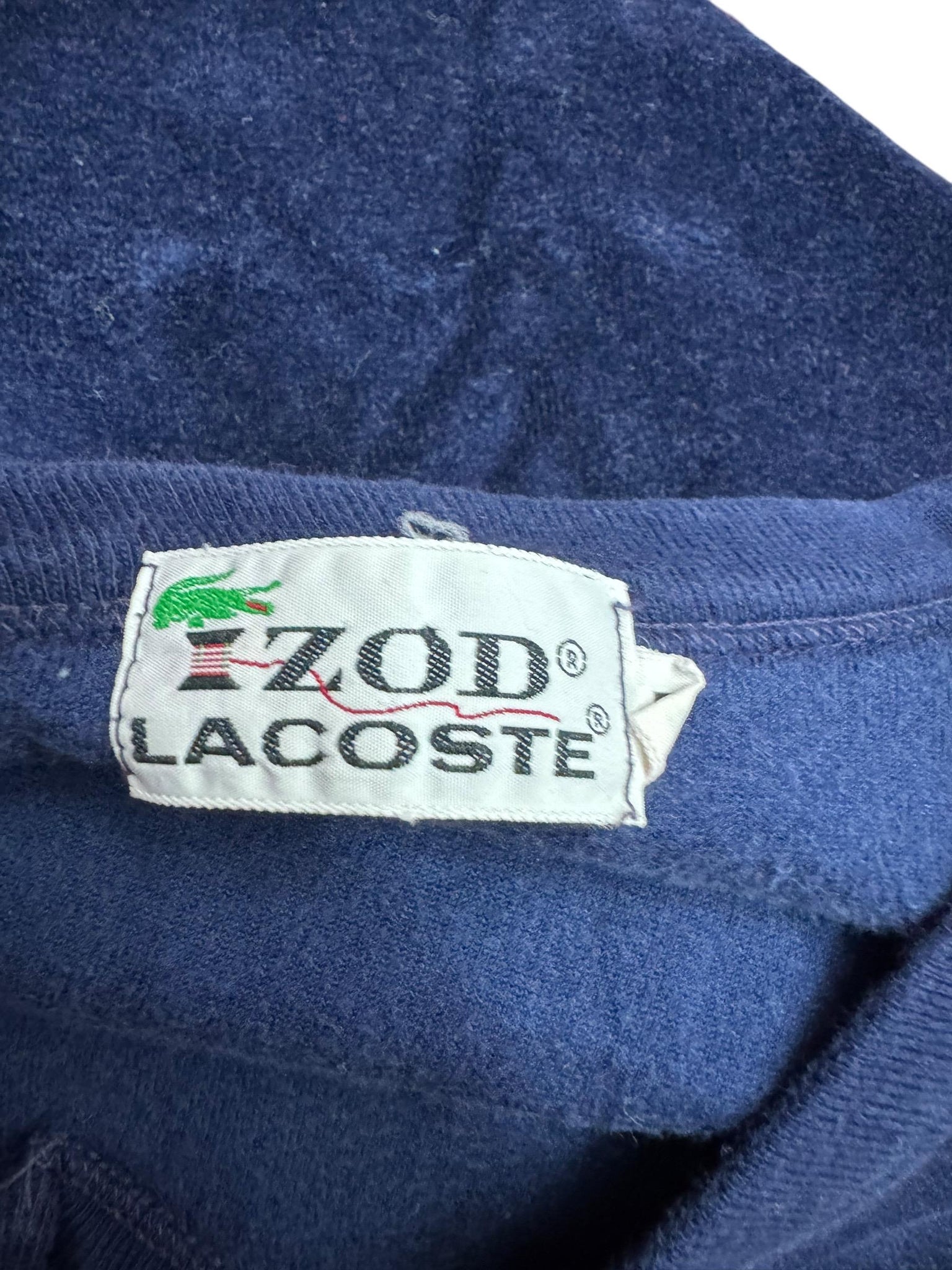 Vintage men's blue velour v neck top M Izod