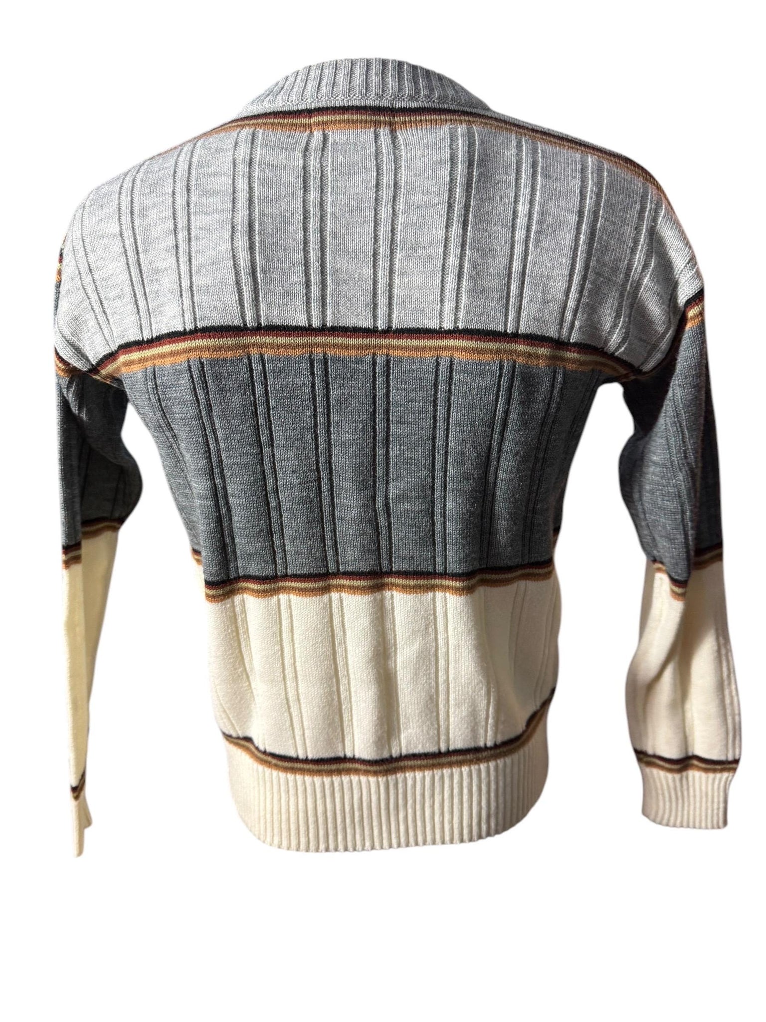Vintage 70's men's brown striped sweater M Campus