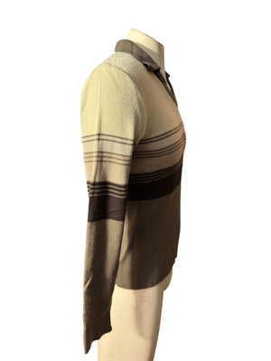 Vintage 70's men's brown striped sweater M National