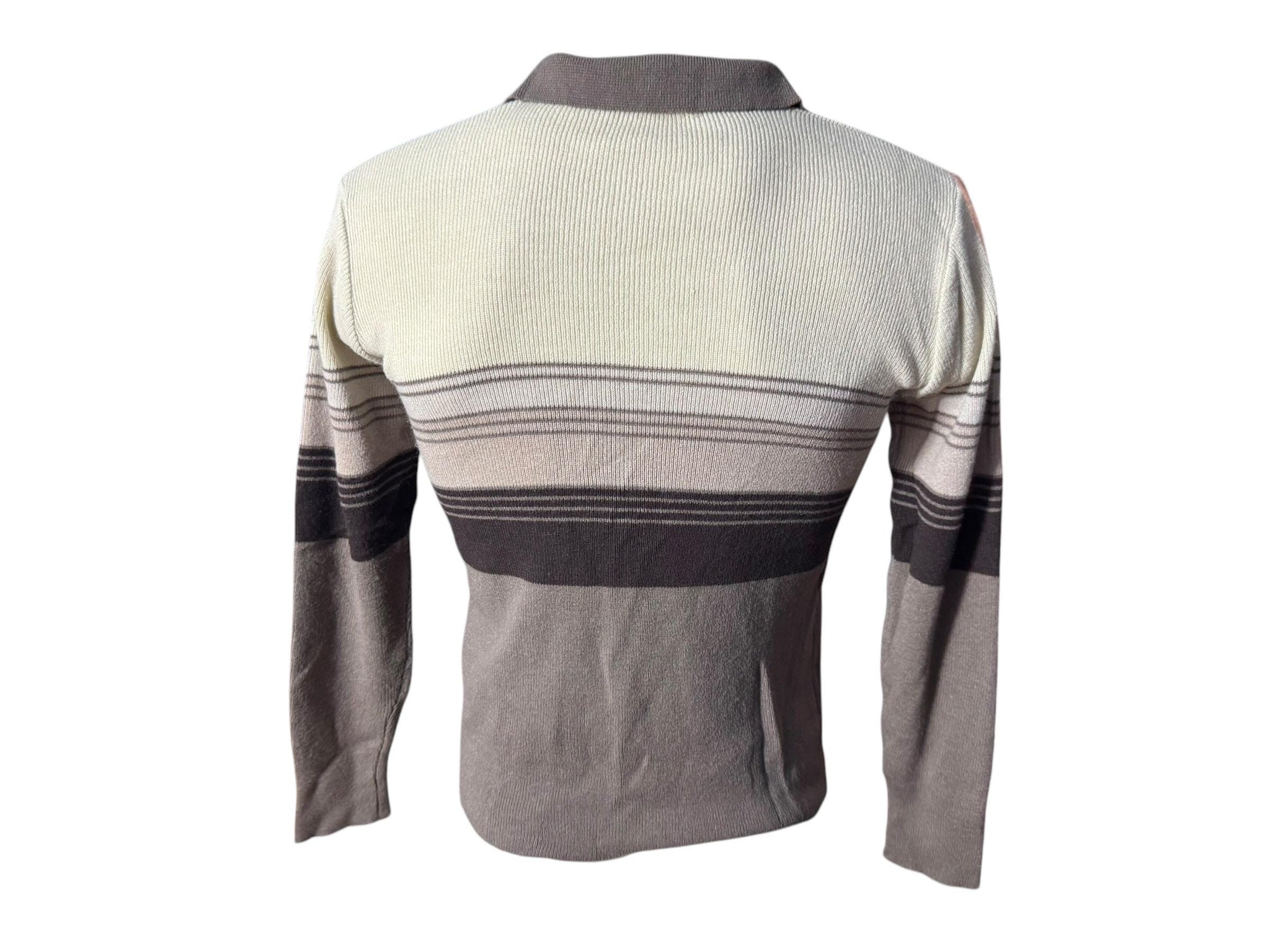 Vintage 70's men's brown striped sweater M National
