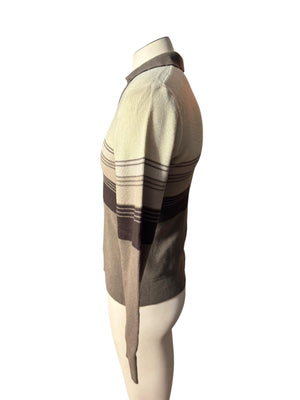Vintage 70's men's brown striped sweater M National