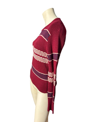 Vintage 1970’s maroon mod acrylic sweater M