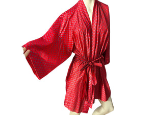 Vintage Lady Cameo short red Robe M L