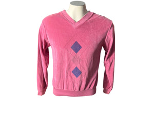 Vintage 70's men's pink terry shirt M Club Hampton
