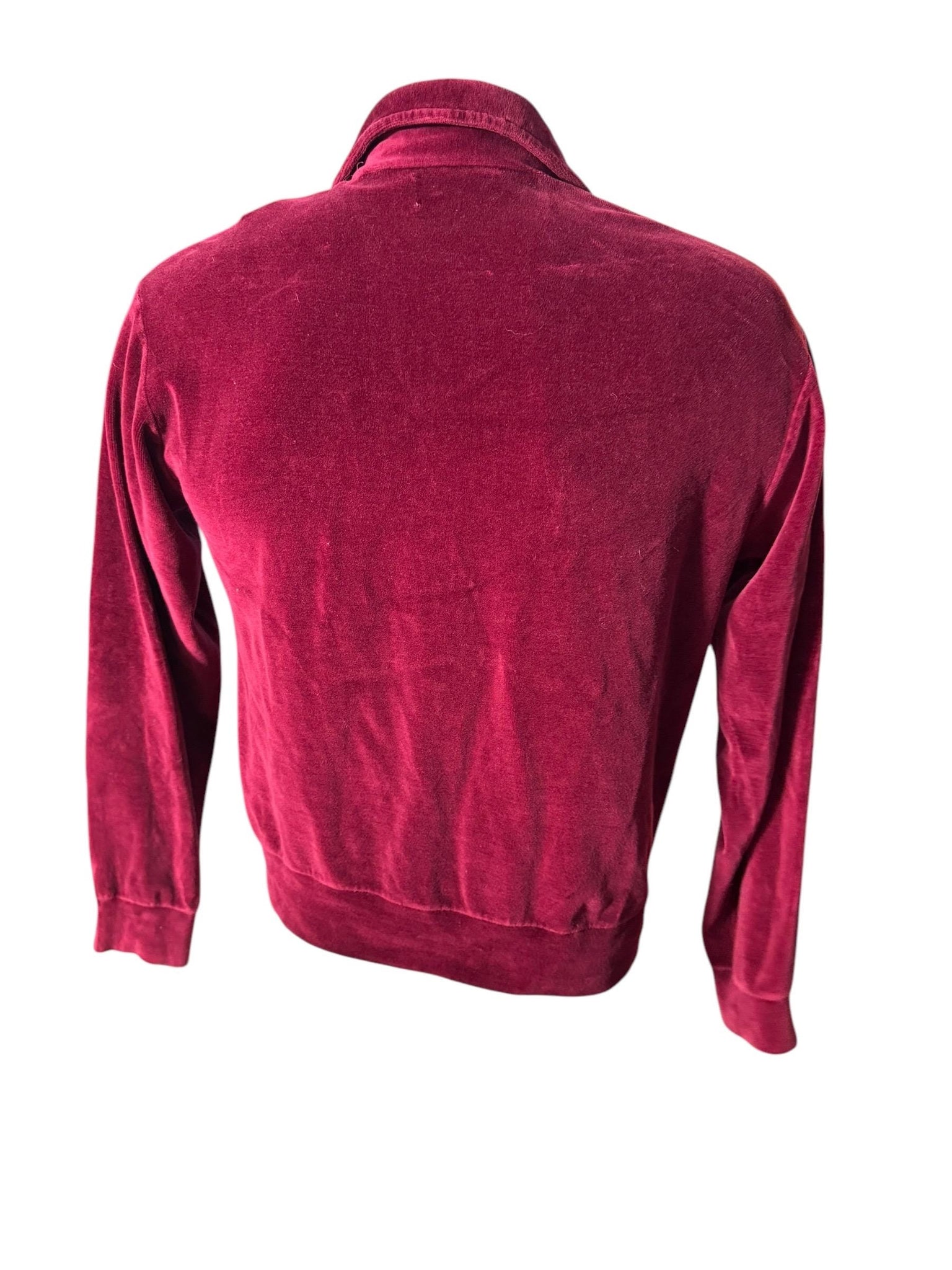 Vintage 70's men's maroon terry shirt M Countess Mara