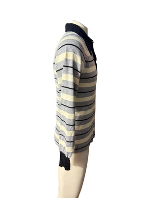 Vintage 70's men's blue striped sweater M Puritan