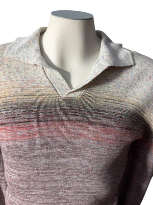 Vintage 70's men's brown striped sweater M