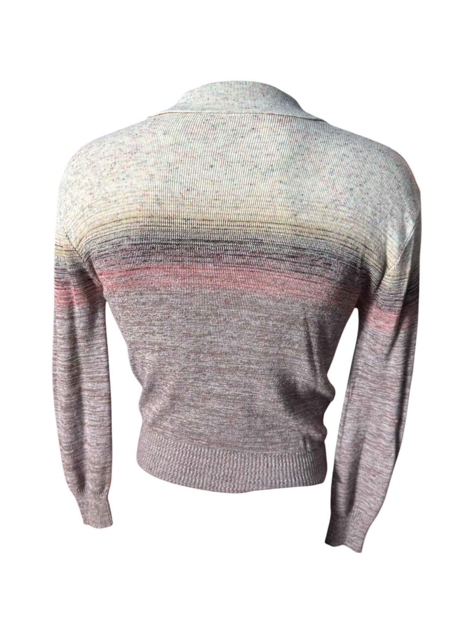 Vintage 70's men's brown striped sweater M