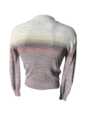 Vintage 70's men's brown striped sweater M
