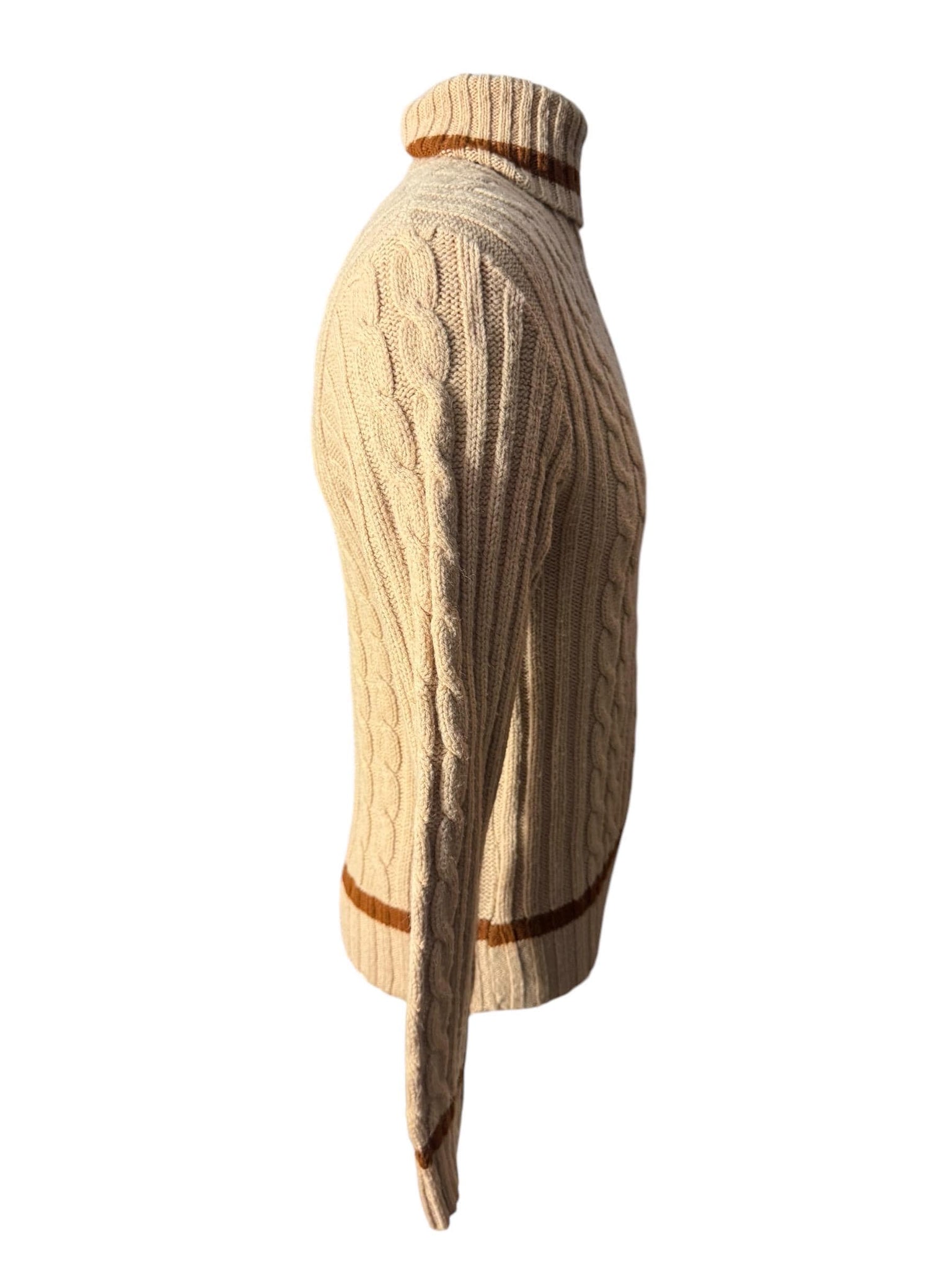 Vintage 70's men's brown striped sweater M Saturdays