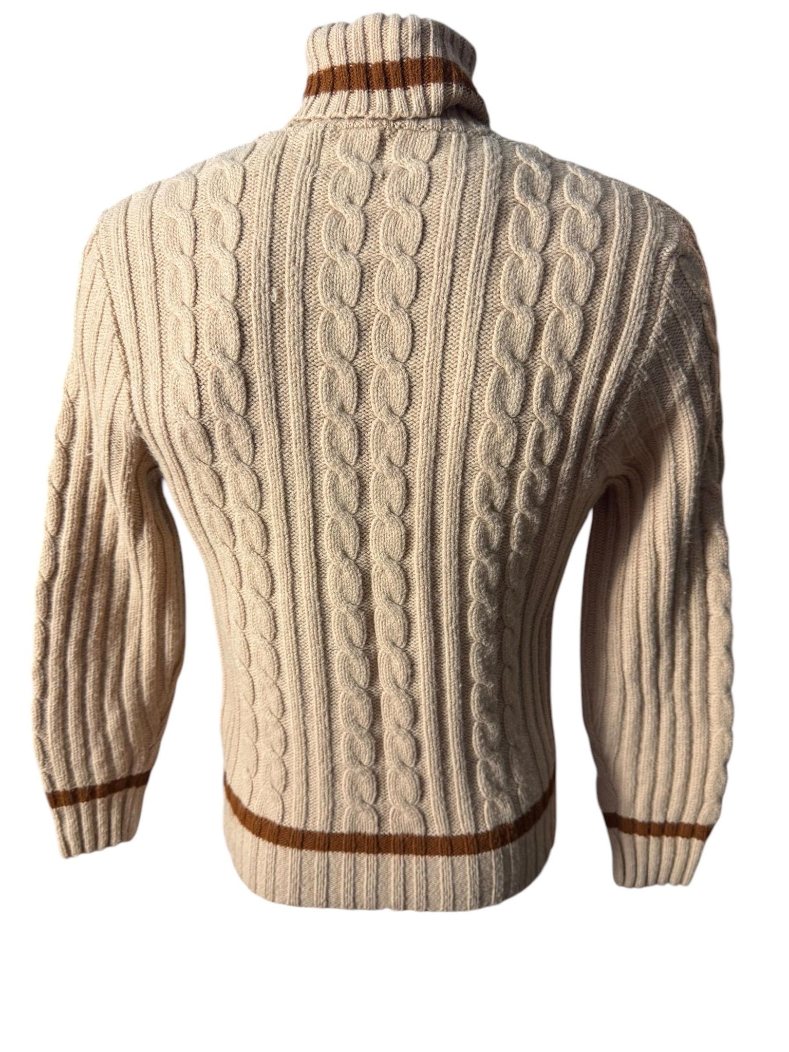 Vintage 70's men's brown striped sweater M Saturdays