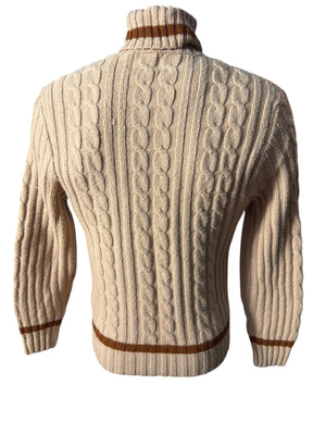 Vintage 70's men's brown striped sweater M Saturdays