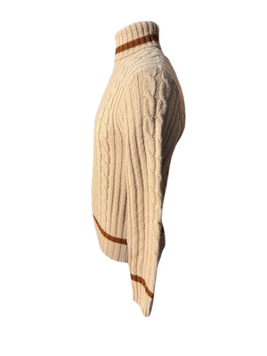 Vintage 70's men's brown striped sweater M Saturdays