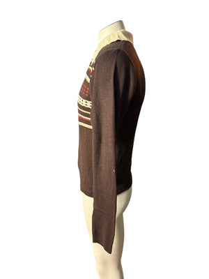Vintage 70's men's brown striped sweater S Saturdays