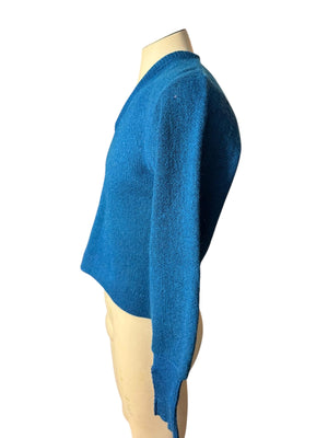 Vintage 60's men's brown blue sweater S Steins