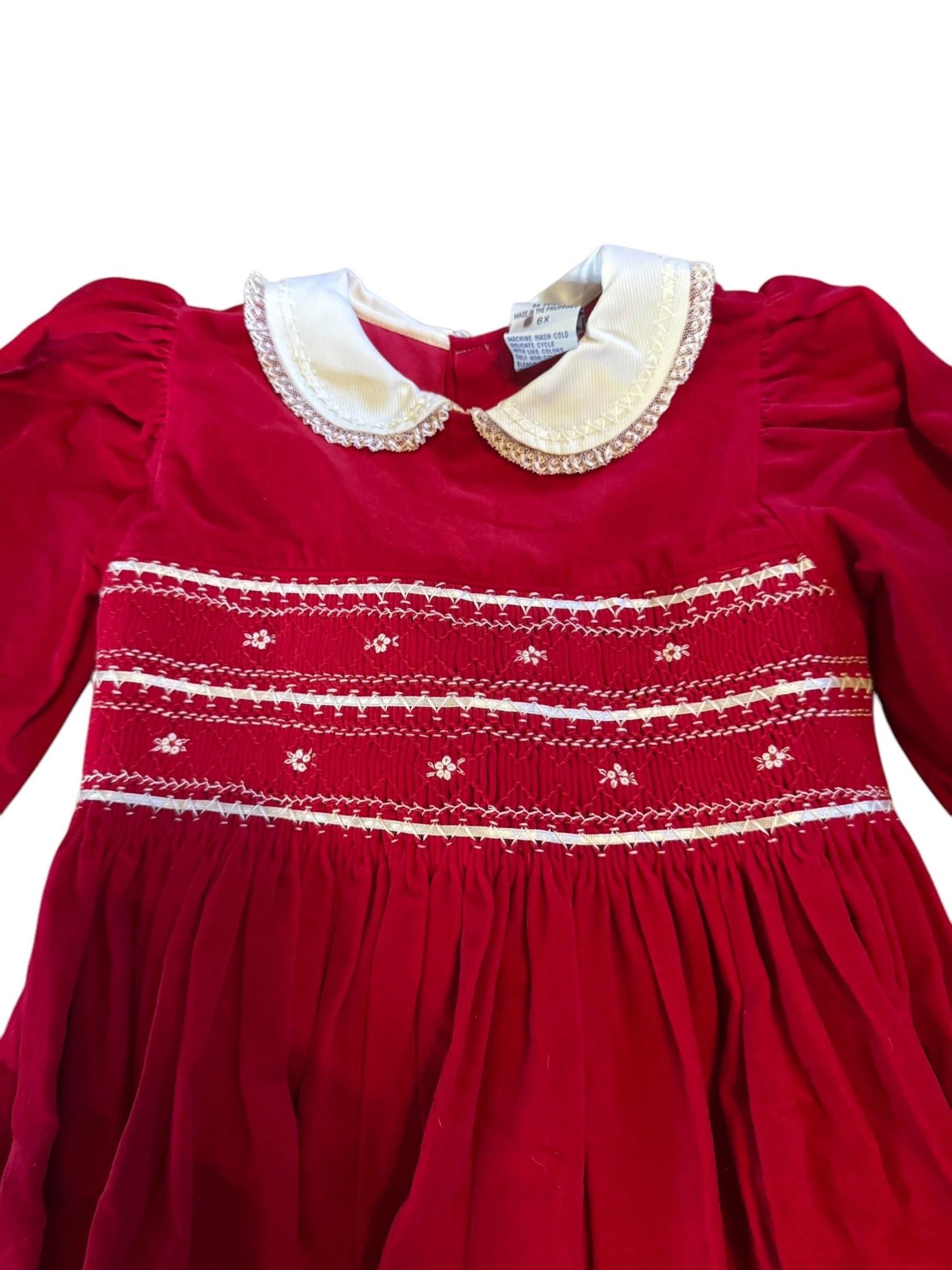 Vintage kid’s Carriage Court red velvet dress 6