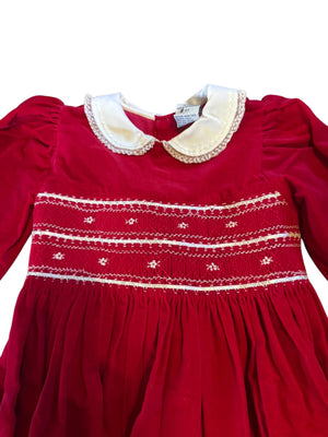Vintage kid’s Carriage Court red velvet dress 6