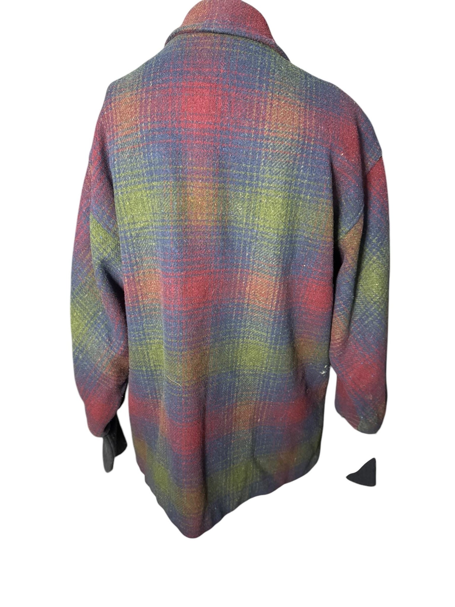 Vintage 80's plaid jacket coat L XL Miss New Yorker