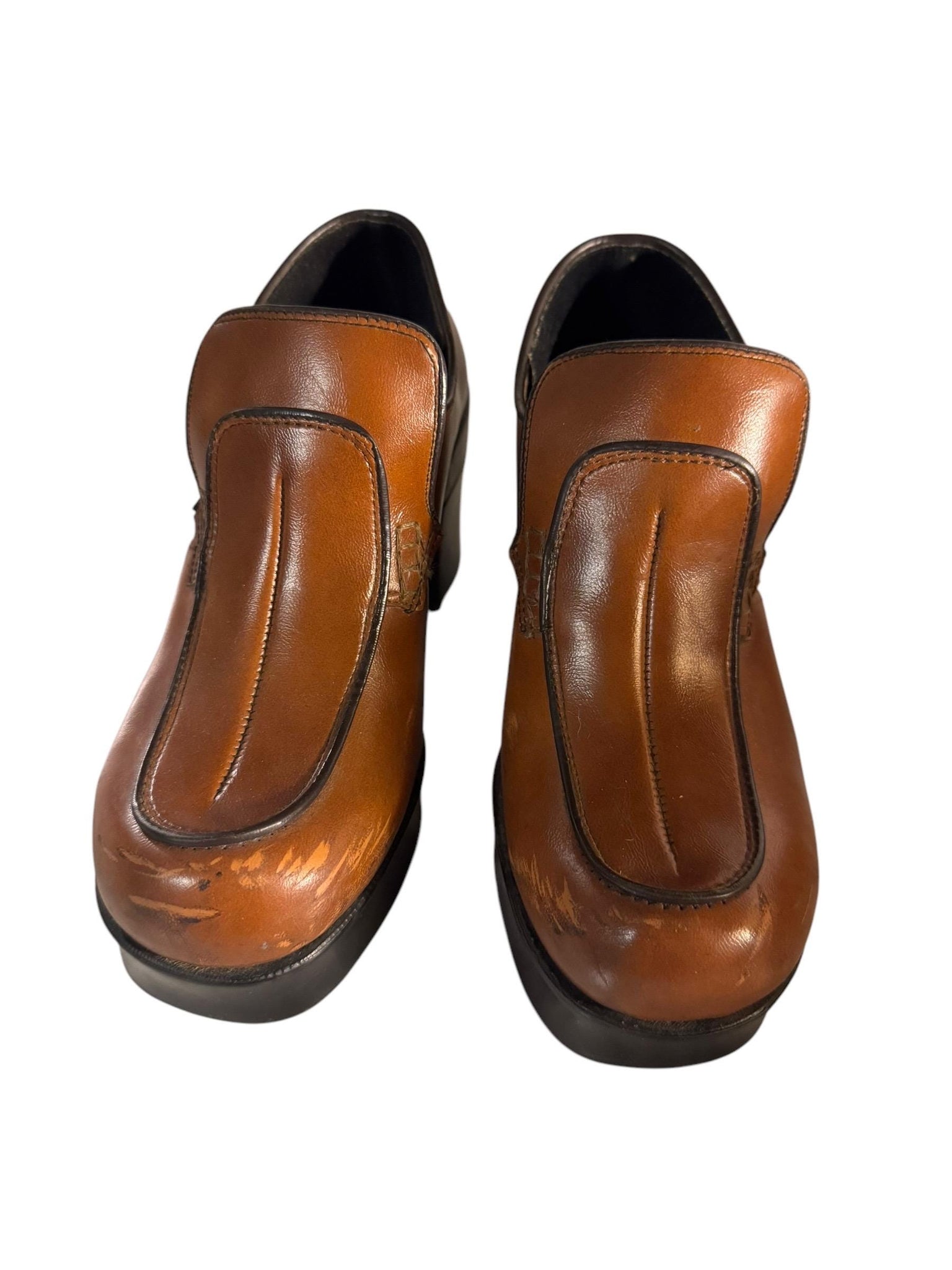 Vintage men’s brown platform shoes 5.5 M 7 W