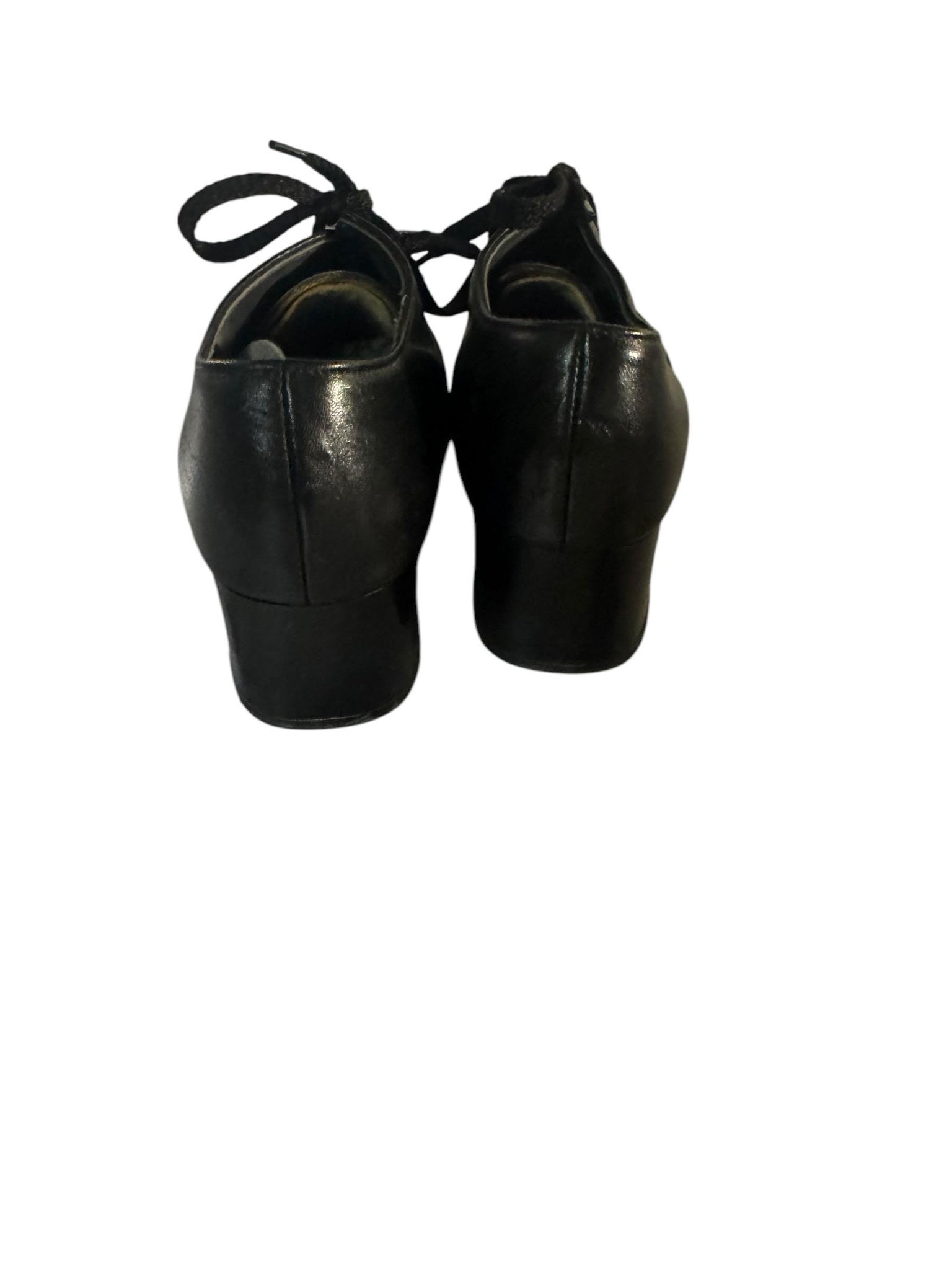 Vintage 70's oxford black & gray platform shoes M 5.5 W 7