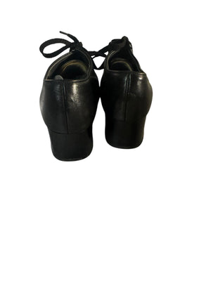 Vintage 70's oxford black & gray platform shoes M 5.5 W 7