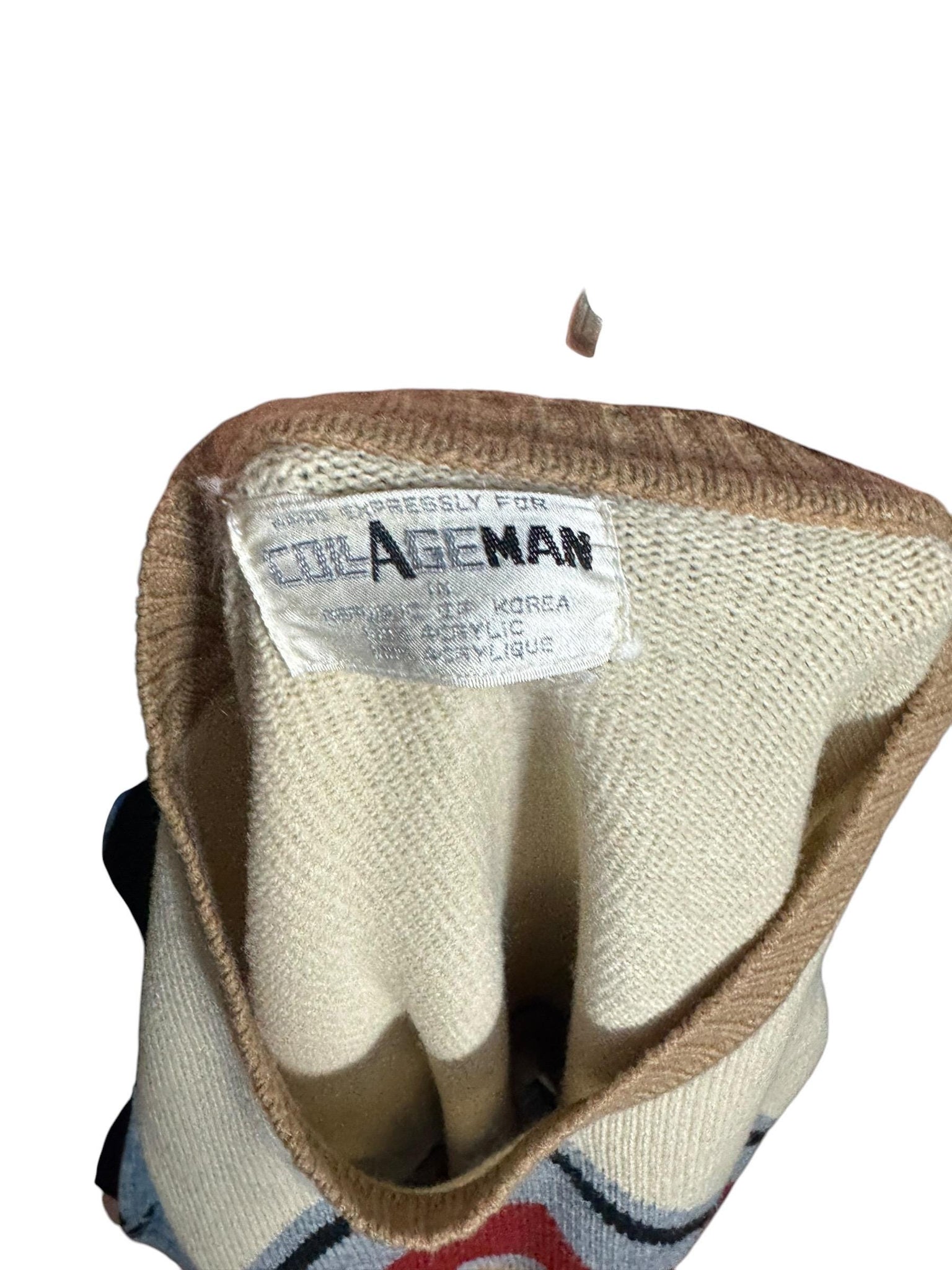 Vintage 70's men's mod sweater M Collegeman