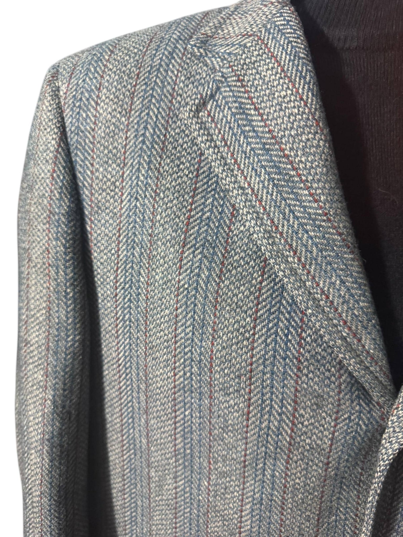 Vintage blue 70's suit jacket 42 R Clothing Showroom