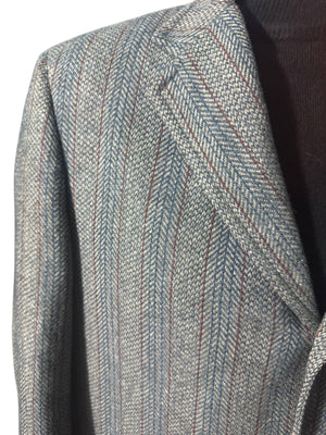 Vintage blue 70's suit jacket 42 R Clothing Showroom