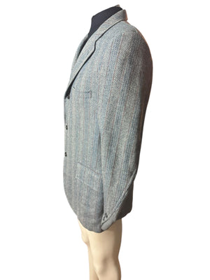 Vintage blue 70's suit jacket 42 R Clothing Showroom