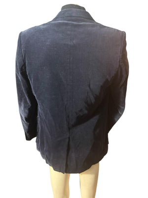 Vintage ultra blue velvet men's suit jacket 44 R Barrage