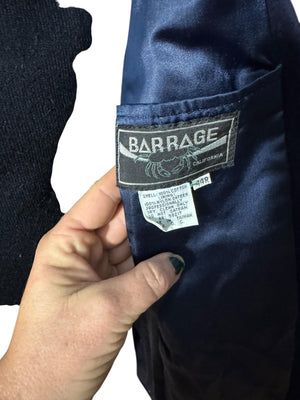 Vintage ultra blue velvet men's suit jacket 44 R Barrage