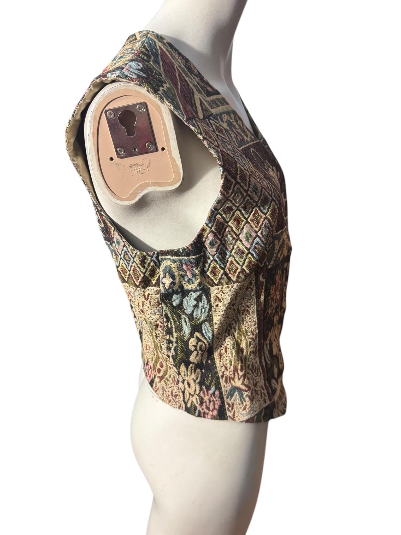Vintage 80's woven vest sz M L