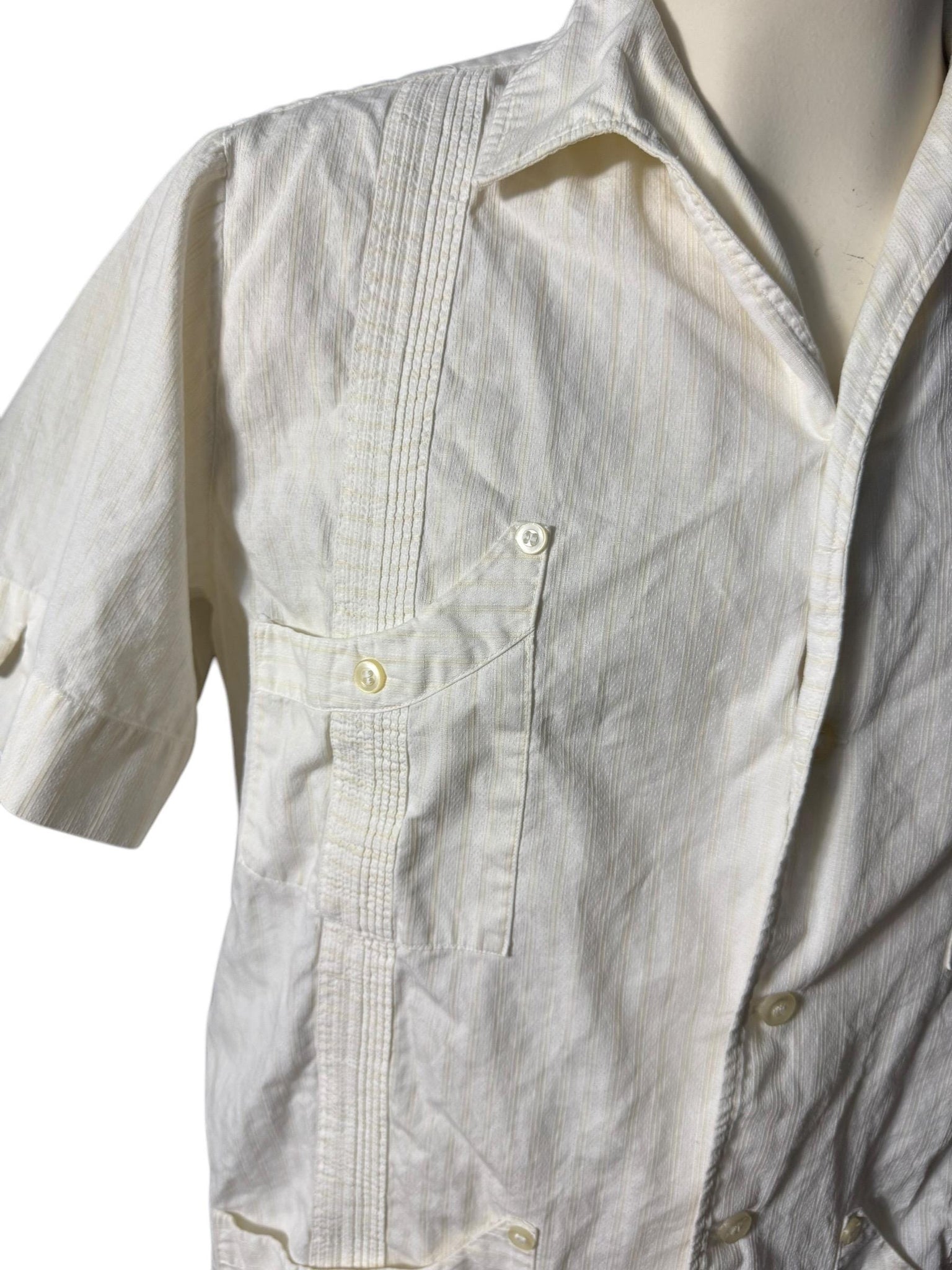 Vintage Tabogana Mexican wedding shirt L