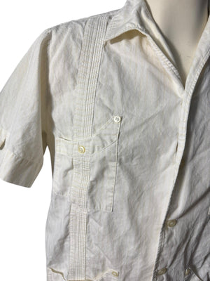 Vintage Tabogana Mexican wedding shirt L