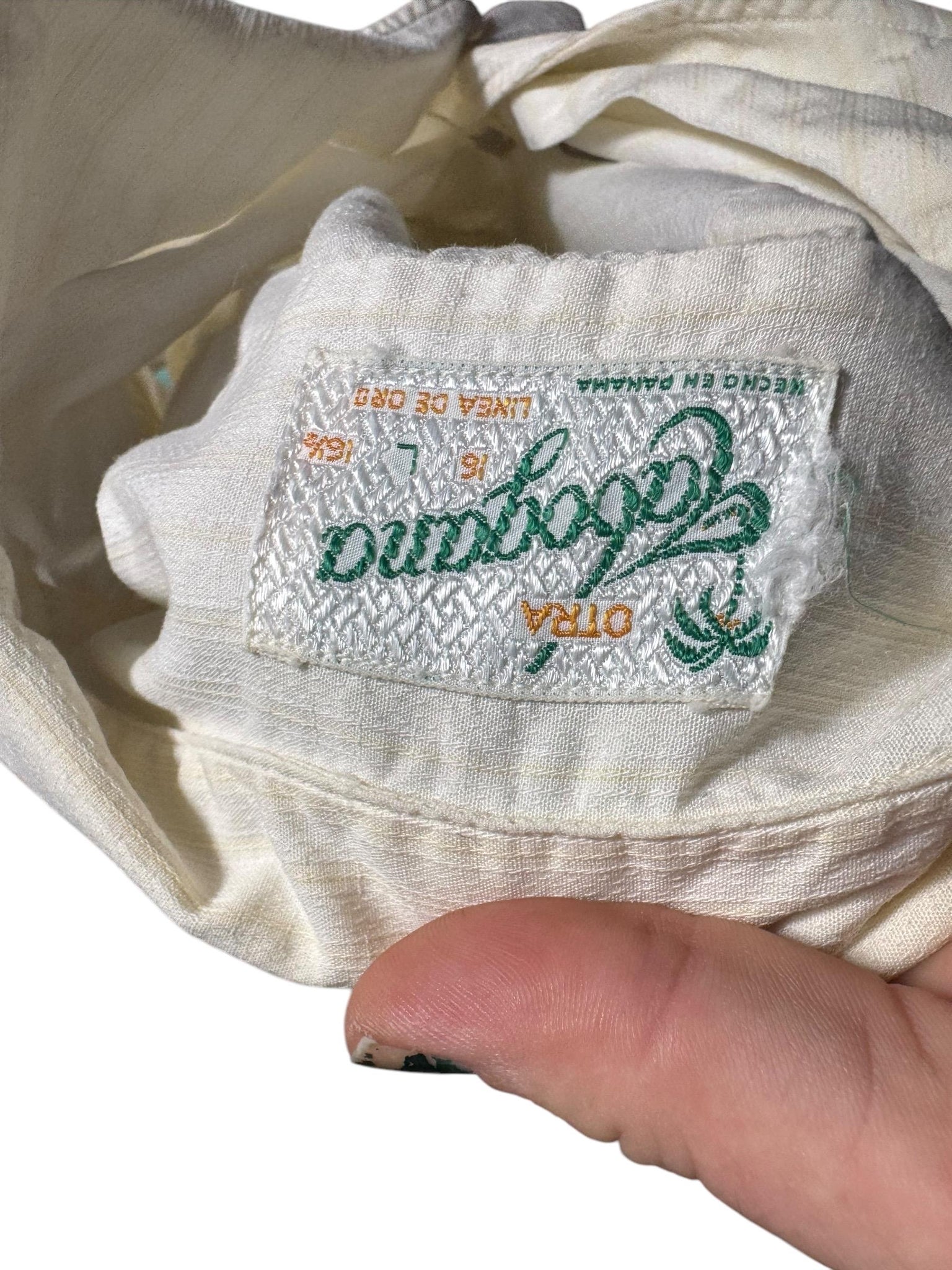 Vintage Tabogana Mexican wedding shirt L