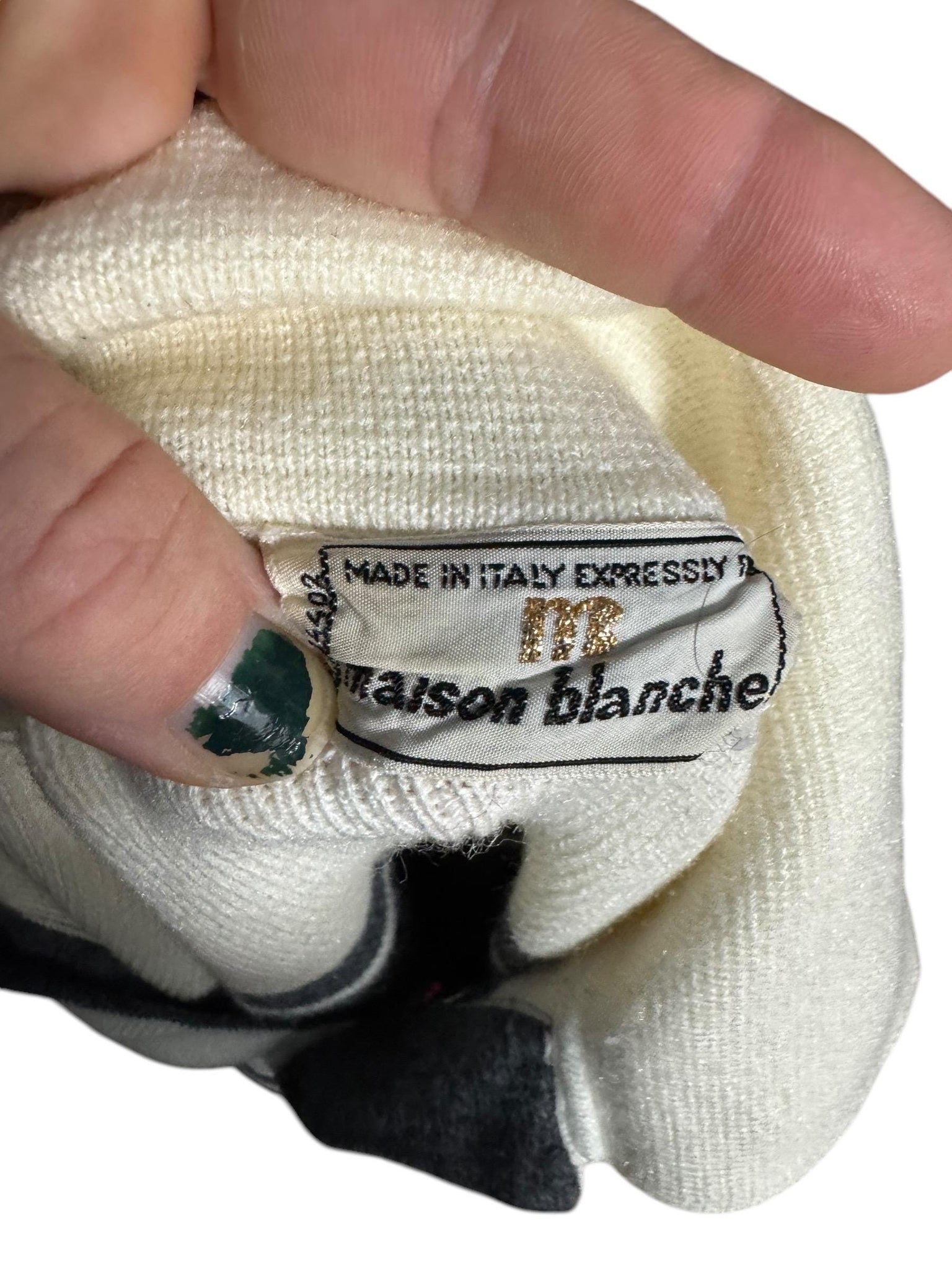 Vintage 70's men's gray striped sweater L Maison Blanche