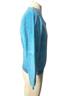 Vintage 70's men's blue velour shirt M JCPenney