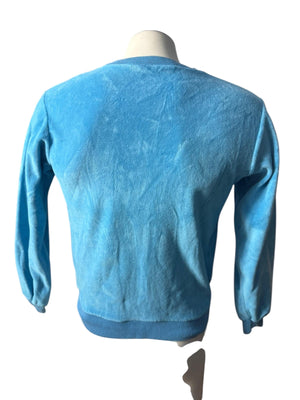 Vintage 70's men's blue velour shirt M JCPenney