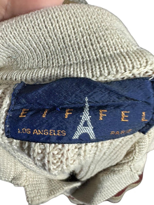Vintage 70's men's brown striped sweater M Eiffel