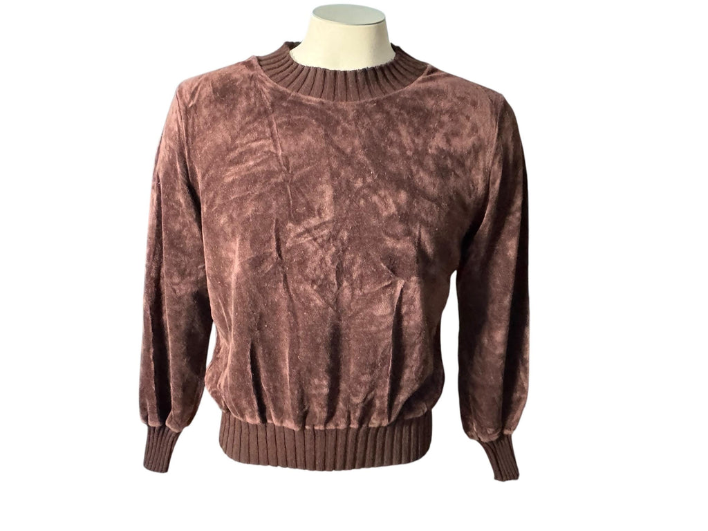 Vintage 70's men's brown terry shirt M Sears