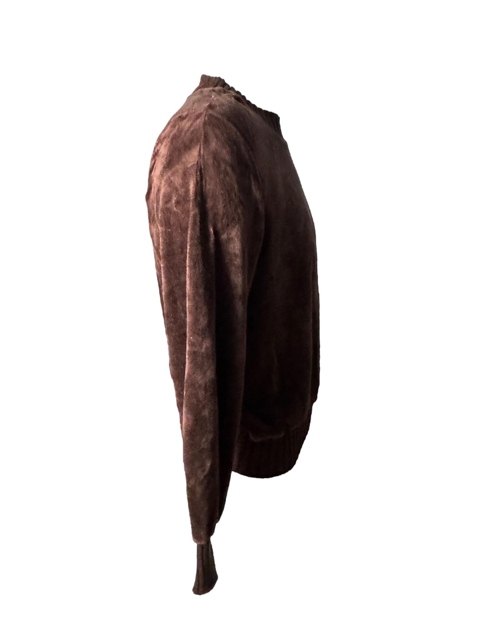 Vintage 70's men's brown terry shirt M Sears