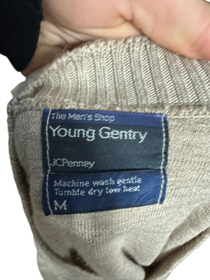 Vintage 70's men's tan terry top M Young Gentry