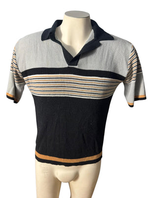 Vintage 70's men's striped sweater M Image