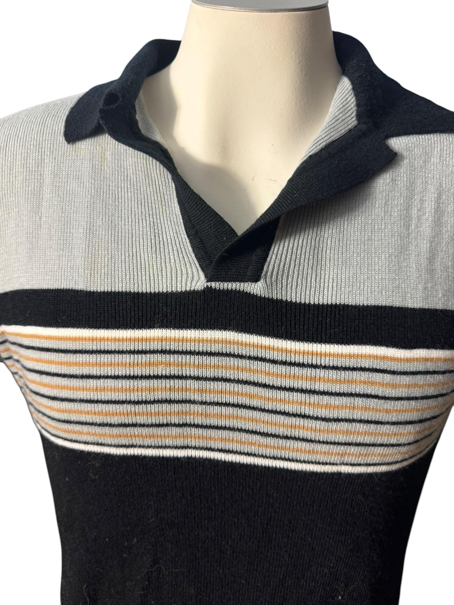 Vintage 70's men's striped sweater M Image