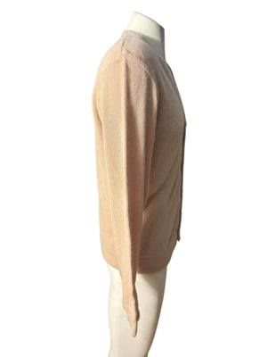 Vintage 70's men's tan cardigan sweater M Challenger